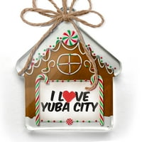 Ornament tiskan jednostrano volim Yuba City Christy Neonblond