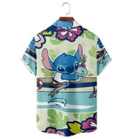 Disney Lilo & Rock majica kratki rukav, 3D tiskane havajske majice s kratkim rukavima dolje majica s