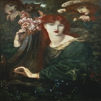 Rossetti Dante Gabriel. La Ghirlandata. 1873. Pred-rafaelite Art. Ulje na platnu. Ujedinjeno kraljevstvo.