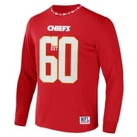 Muški NFL STAPLE Crveni kansas Chiefs Coove Team majica dugih rukava