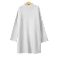 Hoodies za žene plus veličina sa dizajnom Ženska casual moda Solid Color Top pulover Visoki vrat Kapiji