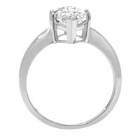 2. CT Marquise Clear Simulirani dijamant 14k bijelo zlato Graviranje izjava godišnjica Angažovanje vjenčanog