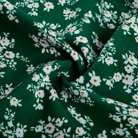 Haljina sayhi ma za žene zavoja za zavojne rukave Mini kratke ženske V-izrez cvjetne dame ispis haljina