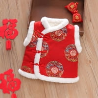 Dječji tang odijelo vest zimski pamučni podstavljeni za djevojke Nove godine 1- godine