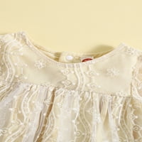 Dojenčad za bebe Girls Romper haljina Crew izrez čipke patchwork ljeto slatka haljina casual svakodnevna