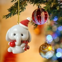HonRane Slon viseći ukras Šareni elefant ukras božićnog drvca Privjesak Slon dizajn akrilni viseći ukrašavanje