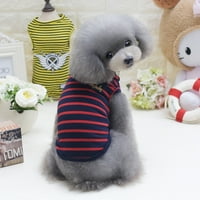 Odjeća za kućne ljubimce Proljeće Summer TRICOLOOR Striped Vest Mačka Teddy Dog Odjeća za kućne ljubimce,