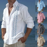 Muškarci Ležerne košulje za ovratnike Dugi rukav labav bluza s majicama