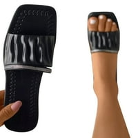 Ljetna moda Žene Ležerne cipele presavijene kožne boemske ravne nožne cipele s otvorenim nožnim prstima