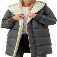 Dabuliu ženska zima zadebljana naduvana dolje jakna kaput topla podstavljena jakna s kapuljačom s dugim