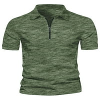 Niuer muns ljetni vrhovi zip up polo majicu kratki rukav s majicama Atletska bluza rever pulover siva