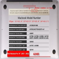 Poklopac tvrdog školjke Kompatibilan je - Objavljen MacBook Pro 16 sa XDR displejom dodirnite ID tipa