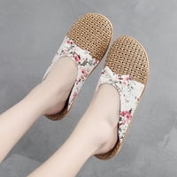 Ženske klizne sandale Comfort Ljeto otvorene nožne sandale Summer Ravne sandale, bijele, 9
