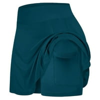 Ženske suknje za tenis Unutarnji kratke hlače elastične sportske golf skroti s džepovima