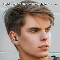 Fugseed Wireless Earphone LED digitalni displej otisak prsta dodirni subwoofer Inteligentni slušanje muzike ABS mini bežične Bluetooth-kompatibilne sa kompatibilne za ured za ured