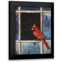 Prsluk, Chris Crni moderni uokvireni muzej umjetnički print pod nazivom - Cardinal Window