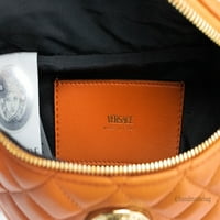Versace male tamno narančasto narančastom janjećim kožnim trakom pojasnog struka Fanny torbica