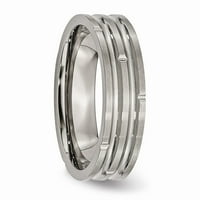 Mia Diamonds Titanium ureo polirani i satenski venčani zaručnički prsten veličine - 9
