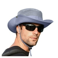 Muška UV zaštita široki šeširi za sunčanje Hlađenje mrežice Ponytail Hole Kapa Sklopivi šešir blijedi