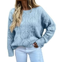 Trendvibe Ženski džemper casual modni džemper s dugim rukavima akril ženske ležerne košulje dugih rukava,