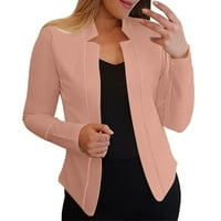Ženska jakna Ležerne prilike, čvrsti dugi rukav otvoren prednji načelni ovratnik Cardigan Office Dame Daily Work Coat Jacket odijelo