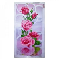 Nova prodaja 5D rupa DIY Slikarstvo Cross Stitch Pink ružičasti dijamantni vertikalni vertikalni print