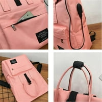 Platno ruksak na otvorenom putničke točke računarski ruksak retro valjani ruksak-ružičasta
