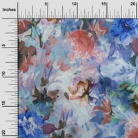 Onuone viskozni dres srednje plave tkanine Sažetak cvjetni obrtni projekti Dekor tkanina tiskano dvorištem