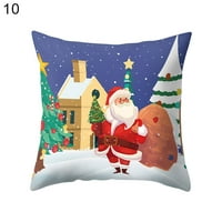 Božićne crtane figure Santa Snowman Tree House poklon jastuk pokrovite Xmas Decor