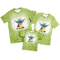 Majica Porodična oprema Anime Stitch Majica Ležerne majice Stilski kratki rukav Crew Crt Majica Mammy & Me, Tata i sin, Baby, Kolekcija za odmor visoke kvalitete The Shirts, Odrasli - L