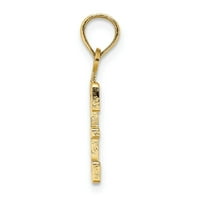 14K zlatni privjesak ogrlica Sportski broj blok Stil Mjere 18,95x Široki gusti nakit pokloni za žene
