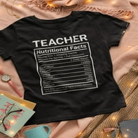 TStars ženska majica za žene - nazad u školski stil - učitelja prehrambene činjenice Print - Savršen