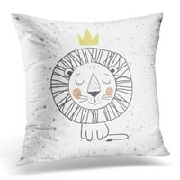 Crtanje kraljevskog lava dizajna sa zamagljivanjem slatkog djetinjastog od jastuk za jastuk od jastuka