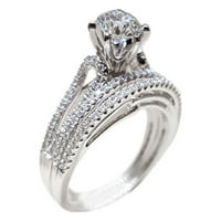 Dijamantni prsten za Valentinovo Novi prsten Novi kreativni prsten može se složiti da bi nosio ženska
