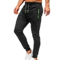 Muške jogging hlače Ležerne prilike elastičnih struka Zipper džepovi Sportske hlače Slim fit trče duge