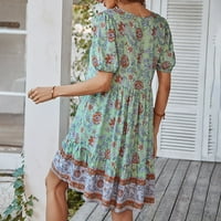 Fancy haljina Ženska moda V izrez Tassel Bohemian Resort Style Haljina Ljetna tunika