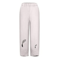 Caveitl Cropped pantalone za žene Ležerne prilike, ženske novih hlača Dizajn Osjećaj ležernih sportskih suknji za noge Gaće Grey, XL