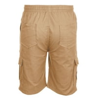 Muške pamučne kratke hlače Classic opuštene fit- Ležerne prilike velike i visoke veličine Sportske kratke hlače za kratke hlače za više džepa