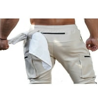 Colisha Muške modne ležerne jogger hlače elastične wasse duge hlače sa patentnim zatvaračem i džepovima