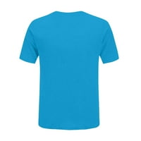 Fragarn ženska majica Casual Pamuk kratki rukav grafički majica s kratkim rukavima Thees thees blue s