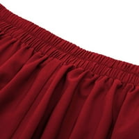 Inkach ženska modna ležerna suknja sa džepovima vintage visokim strukom plutajuća suknja