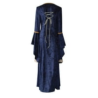 Ležerna haljina za žene Vintage Celtic Podna dužina renesanse gotičke haljine 3xl