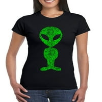 Juniorska skica vanzemaljska majica Mala crna