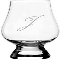 BI Script Monogram Etched 2.5oz Glencairn Weey Whiskey Glass
