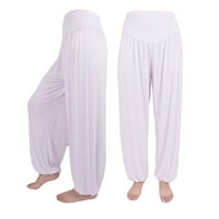 Mekane sportske casual pamučne hlače Yoga Womens Labave plesne hlače Yoga Tie hlače servere Hlače žene