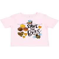 Inktastično sačuvajte pčele slatke pčele i srca poklon dječaka malih majica ili majica mališana