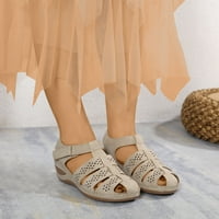 SHLDYBC klinovi sandale za žene, ženske sandale sa lukom potpore ljetni casual udobne sandale za klin,