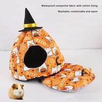MUBINEO Mala kuća za kućnu ljubimcu, meka hrčka HAMSter Početna Pumpkin Witch Hat Halloween Pet Pribor