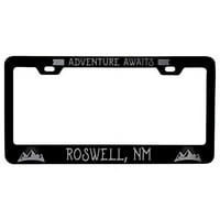 i R uvoz Roswell Novi Meksiko lasersko uklanjanje vanity crna metalna licenčna ploča okvir
