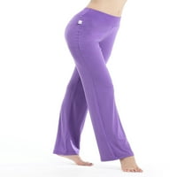 Glonme žene joga hlače ravno nogu gamaše visoke struk dno Sportske pantalone za temmu Stretjeli su čvrste